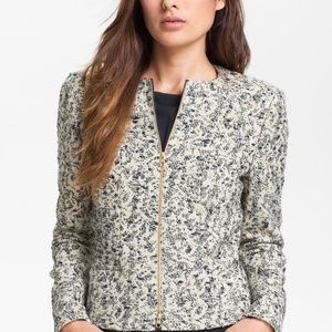 Hugo Boss Cream / Blue Tweed Jorona Blazer Jacket